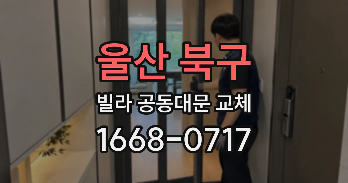 울산 북구 빌라 공동대문 교체
