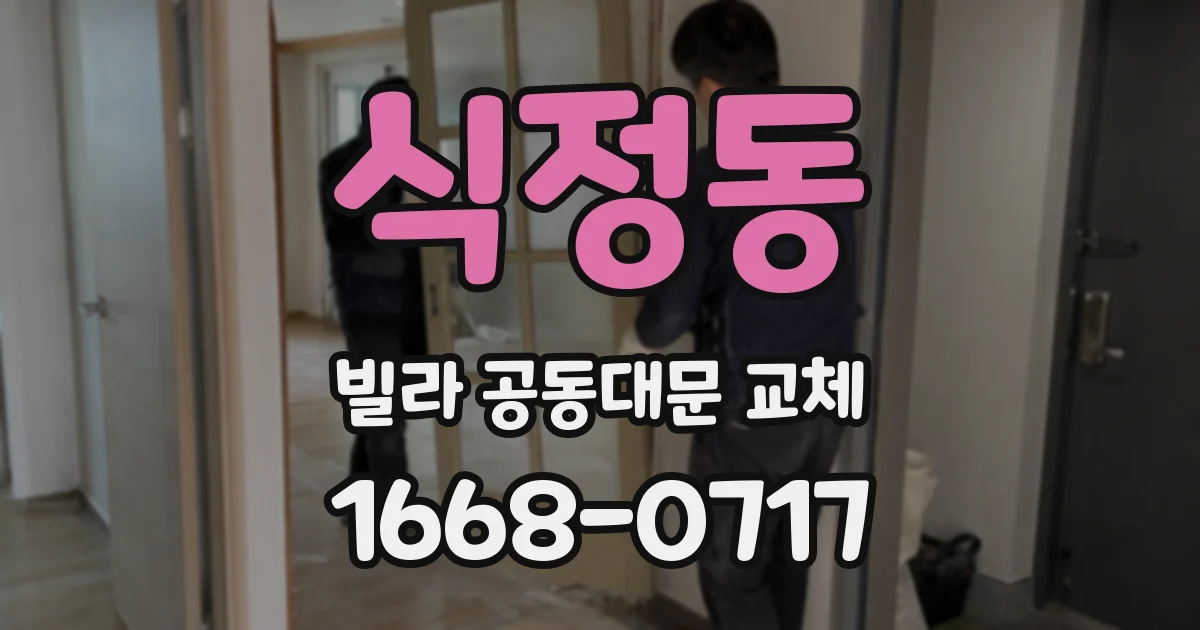 식정동 빌라 공동대문 교체