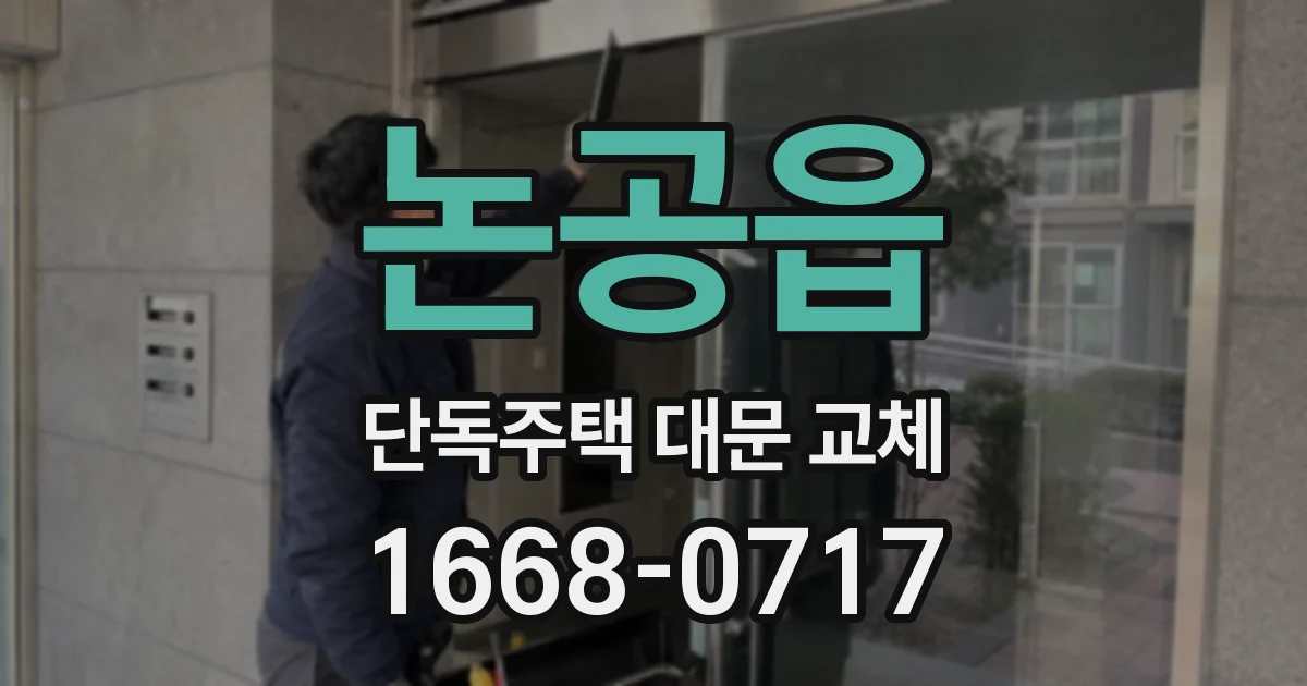 논공읍 단독주택 대문 교체