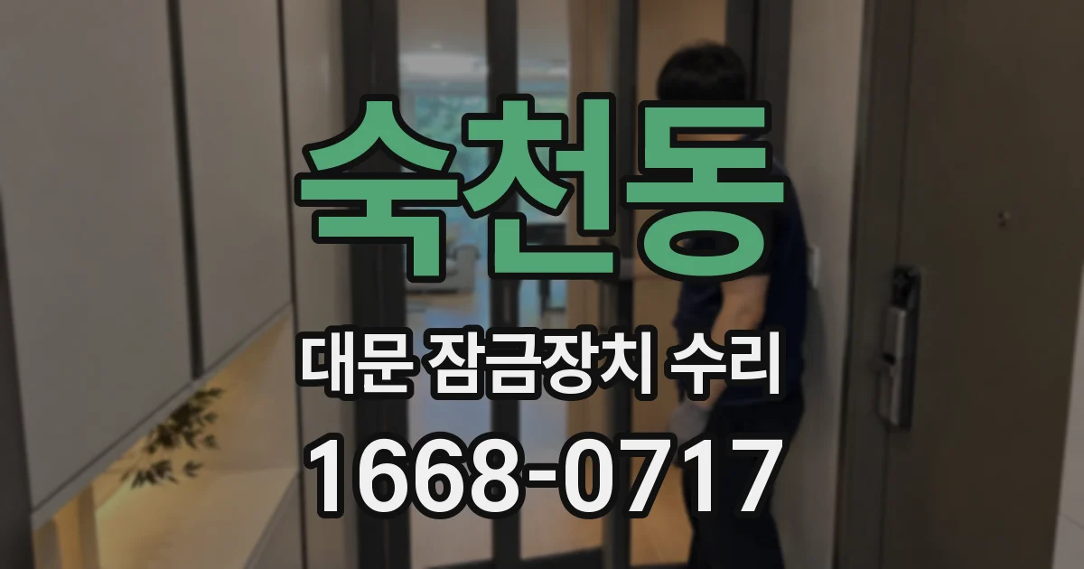 숙천동 대문 잠금장치 수리