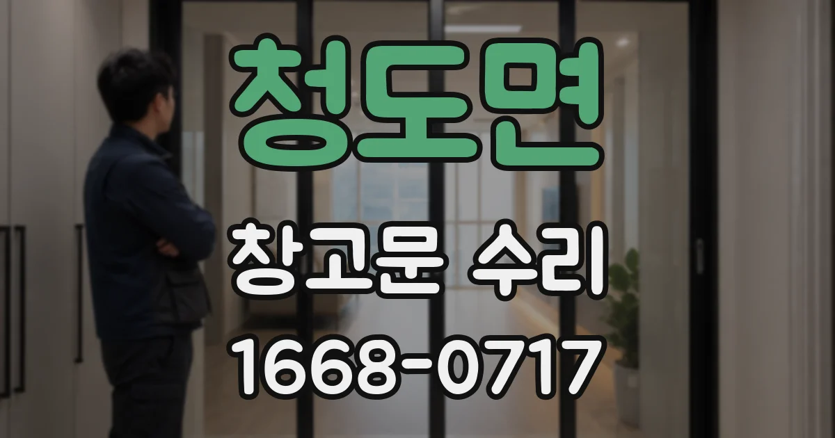 청도면 창고문 수리