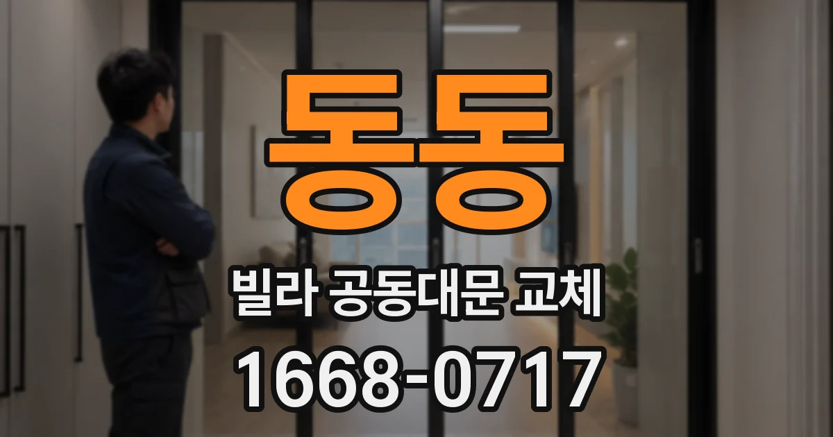 동동 빌라 공동대문 교체