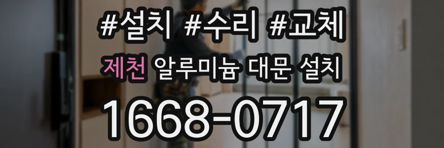 제천 알루미늄 대문 설치