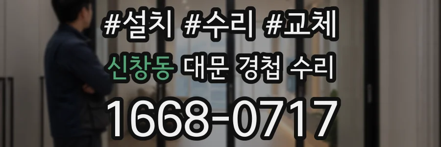 신창동 대문 경첩 수리