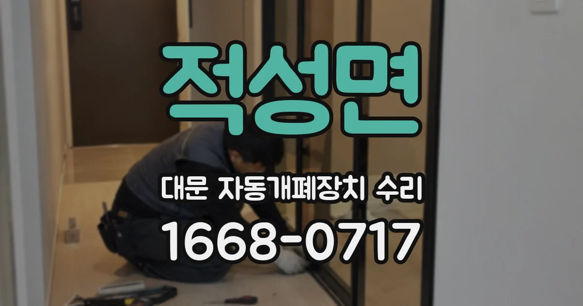 적성면 대문 자동개폐장치 수리