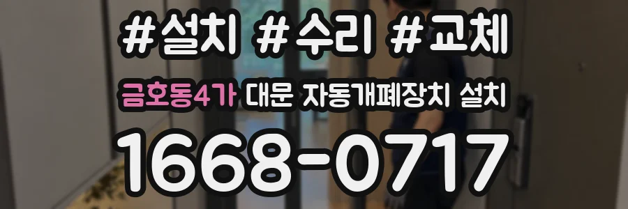 금호동4가 대문 자동개폐장치 설치