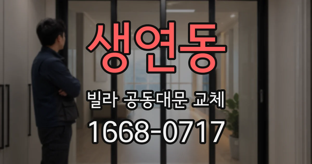 생연동 빌라 공동대문 교체