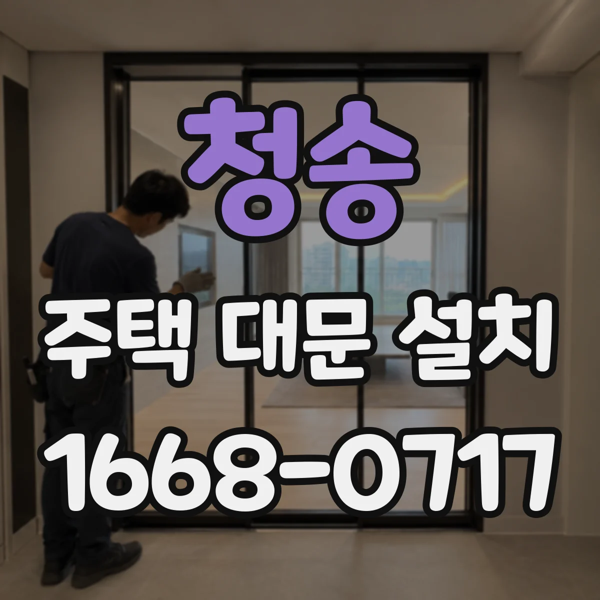 청송 주택 대문 설치