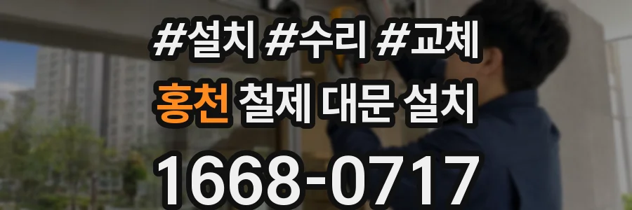 홍천 철제 대문 설치