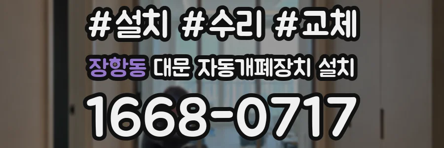 장항동 대문 자동개폐장치 설치