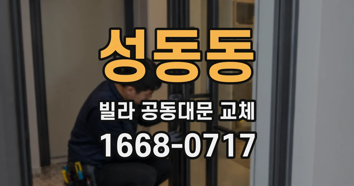 성동동 빌라 공동대문 교체