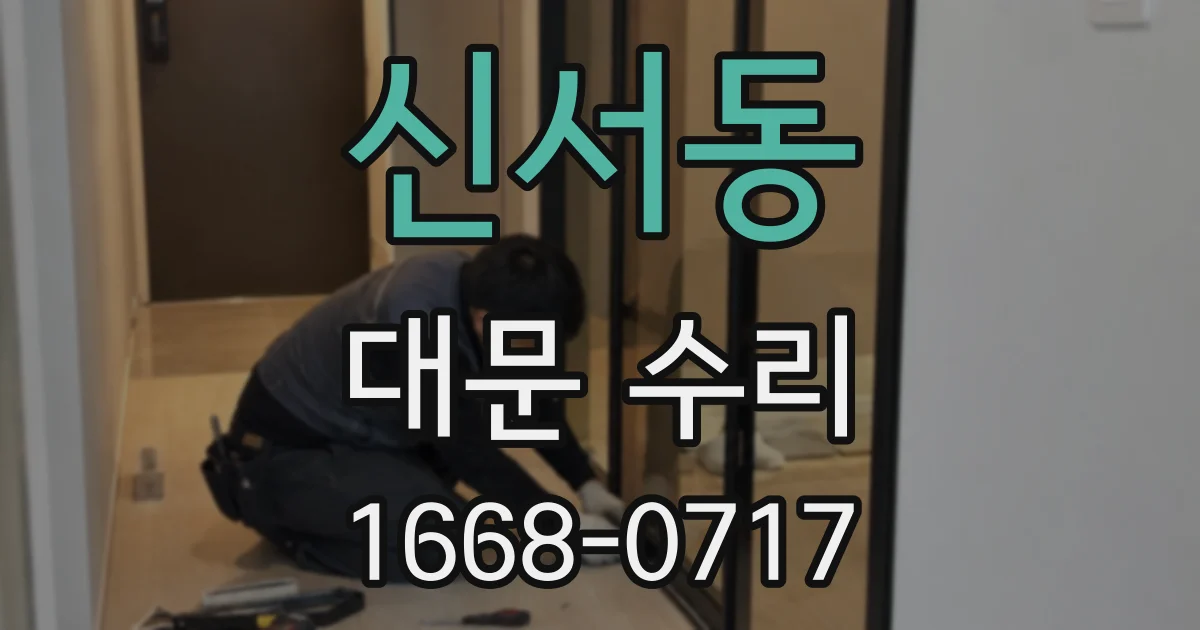 신서동 대문 수리