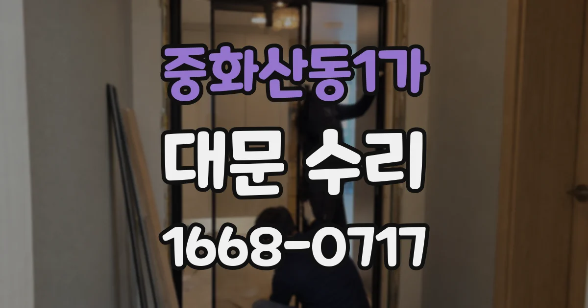 중화산동1가 대문 수리