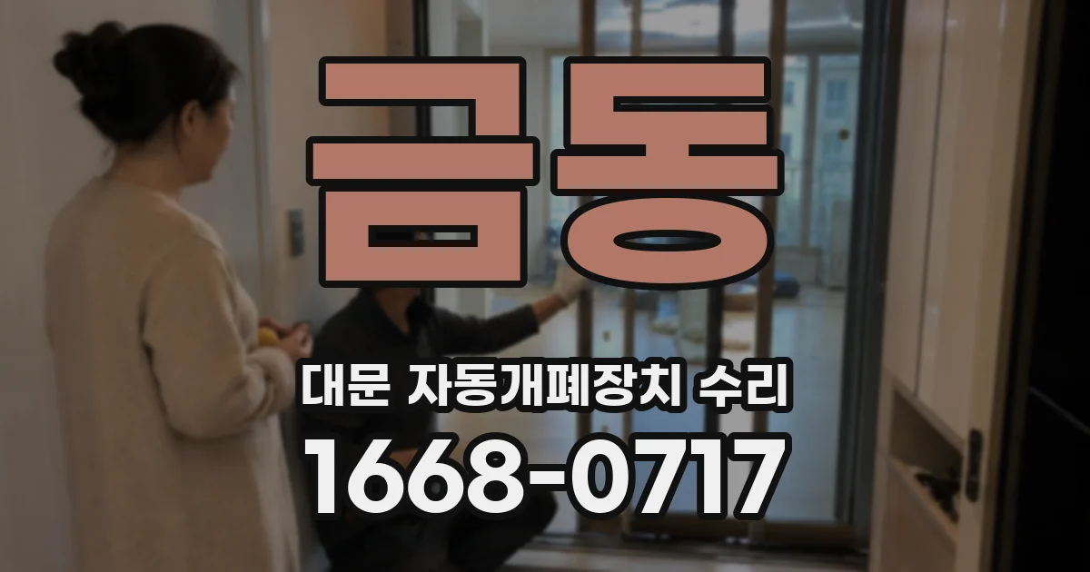 금동 대문 자동개폐장치 수리