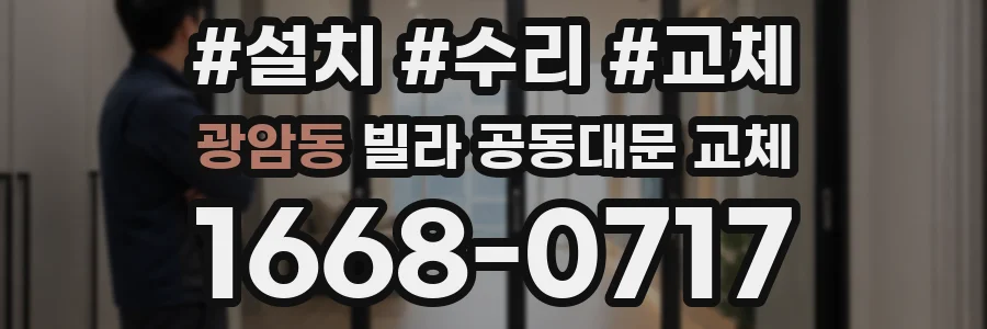 광암동 빌라 공동대문 교체