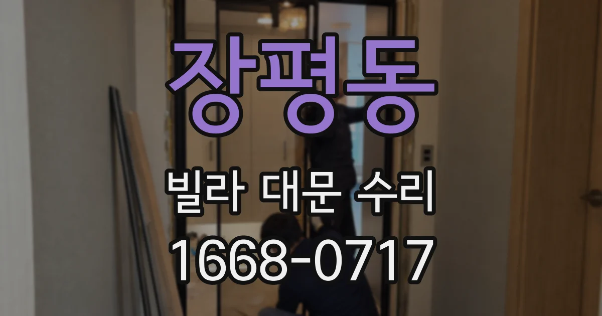장평동 빌라 대문 수리