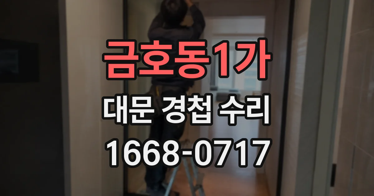 금호동1가 대문 경첩 수리