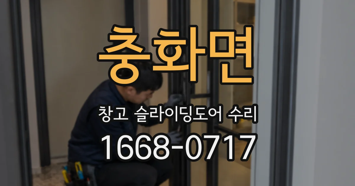 충화면 창고 슬라이딩도어 수리