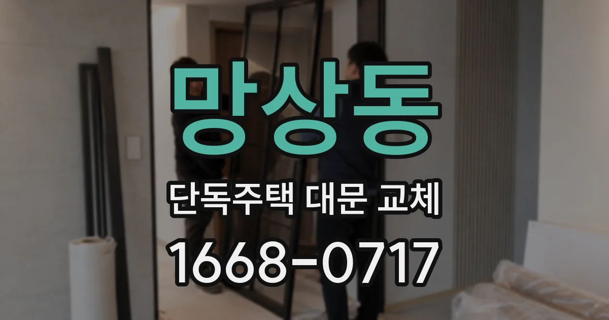 망상동 단독주택 대문 교체
