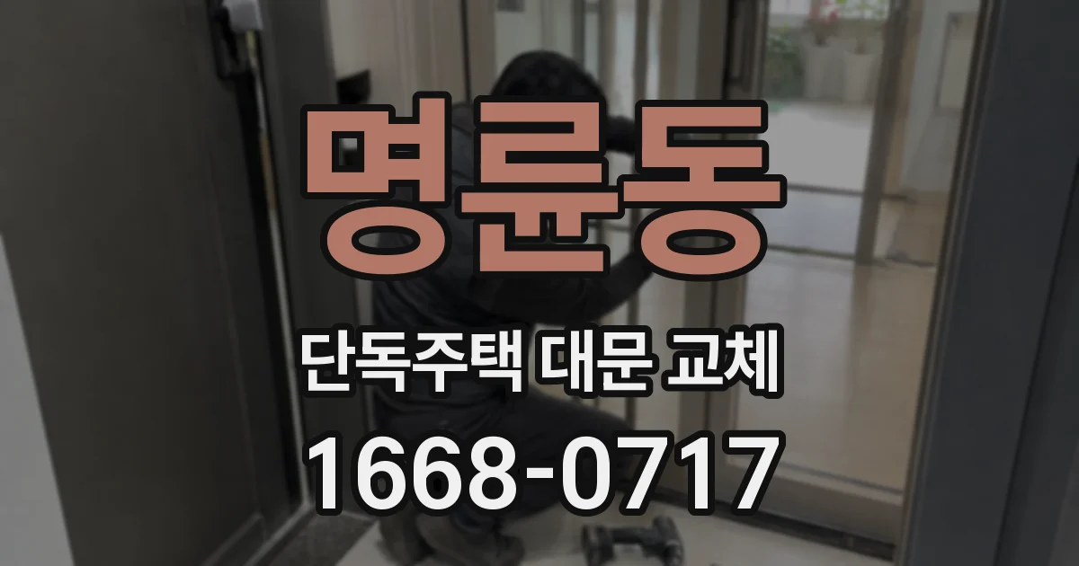 명륜동 단독주택 대문 교체