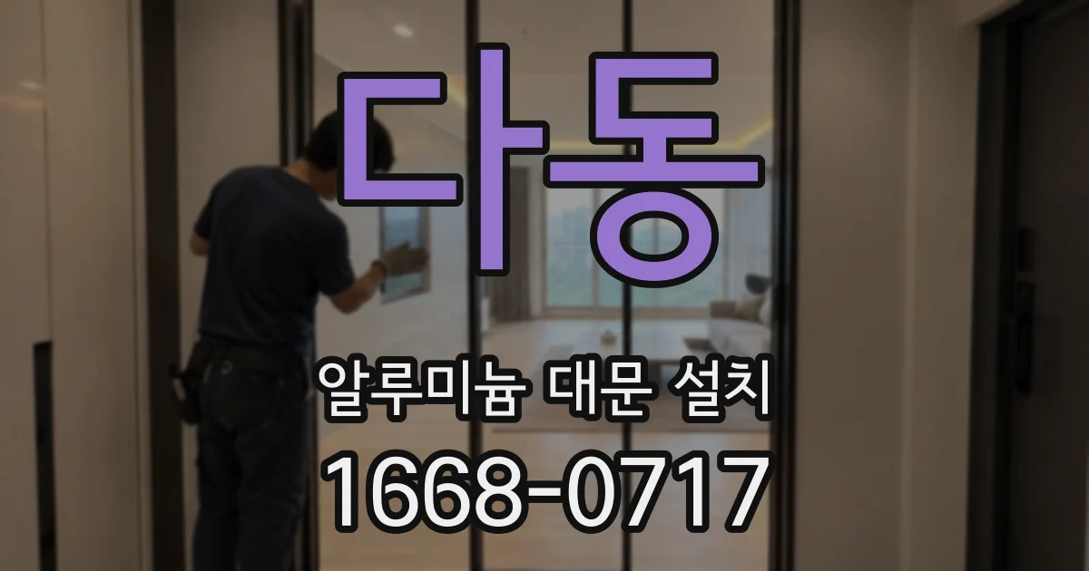 다동 알루미늄 대문 설치
