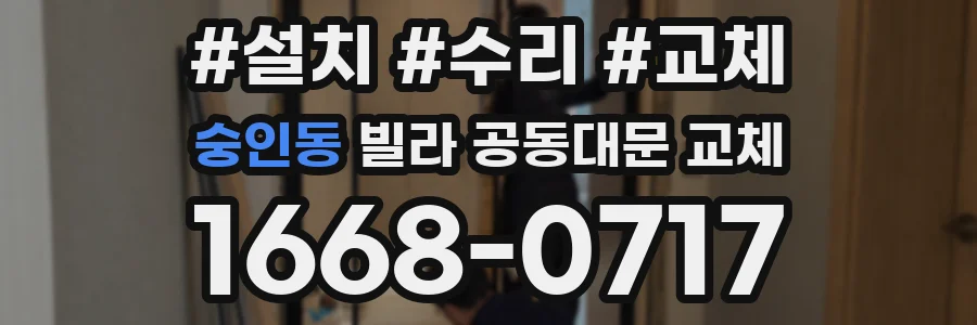 숭인동 빌라 공동대문 교체
