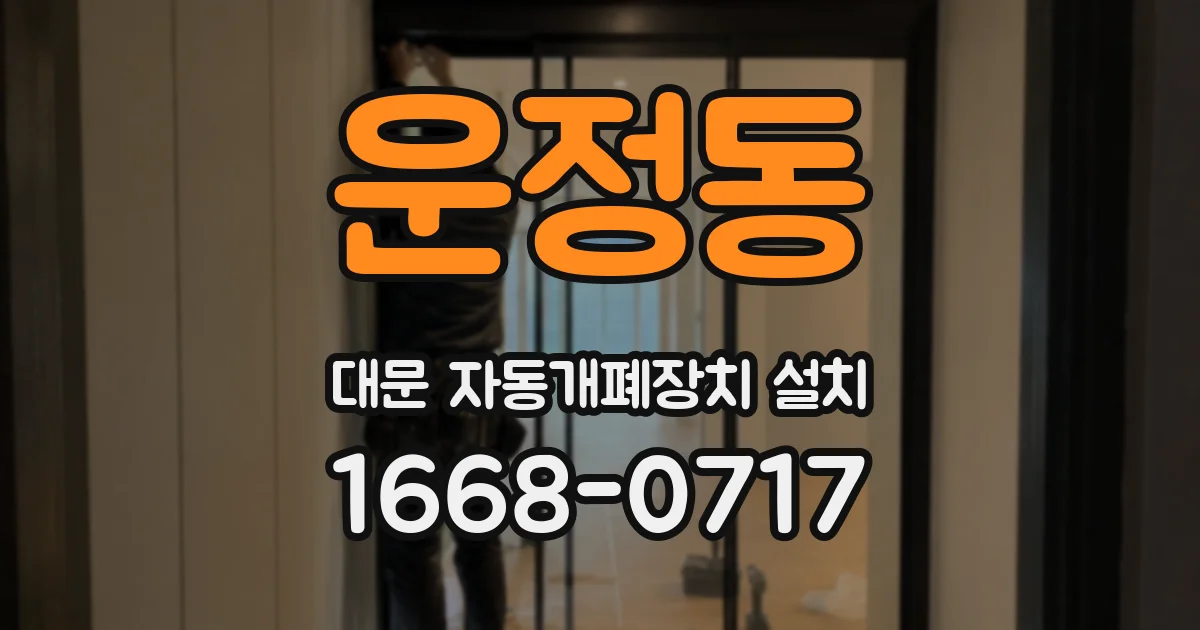 운정동 대문 자동개폐장치 설치