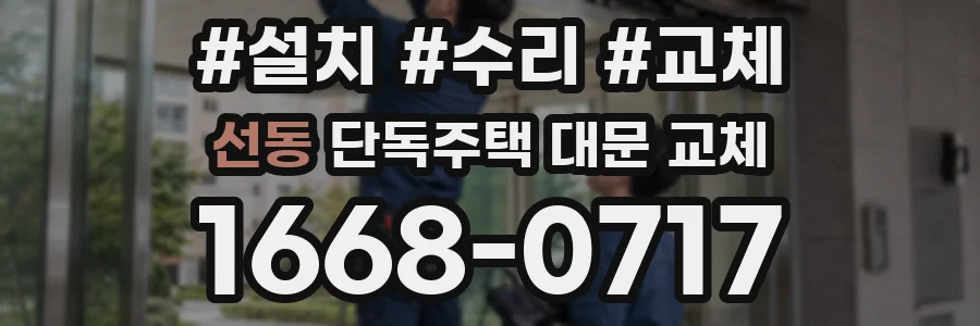 선동 단독주택 대문 교체