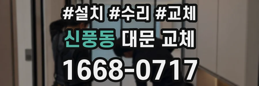 신풍동 대문 교체