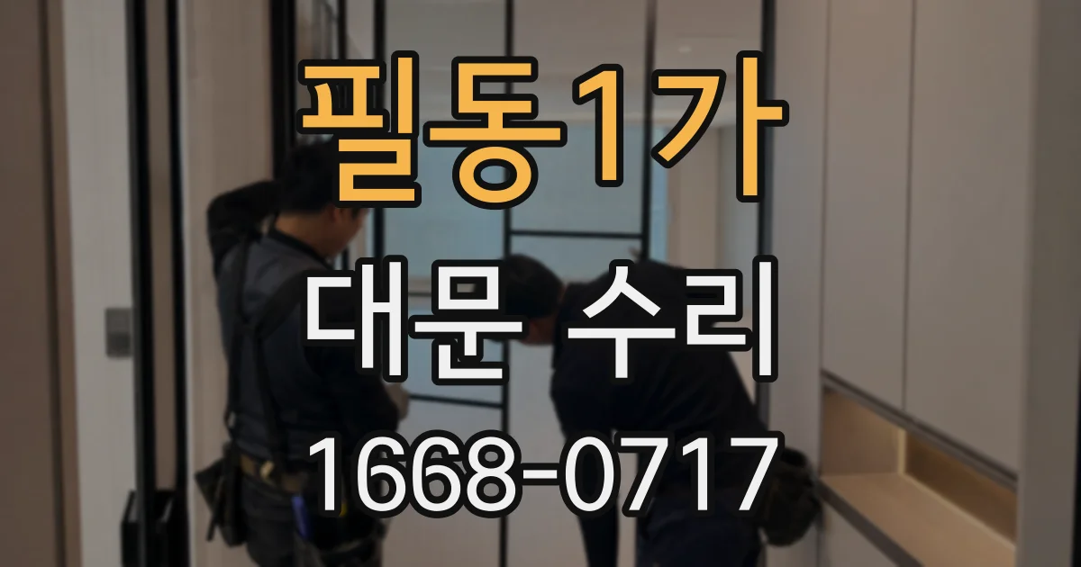 필동1가 대문 수리