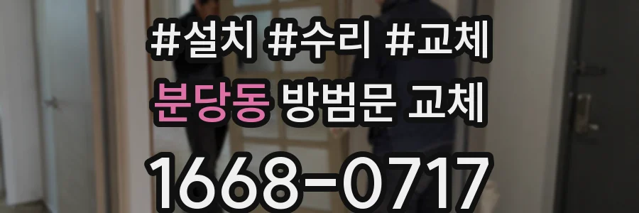 분당동 방범문 교체