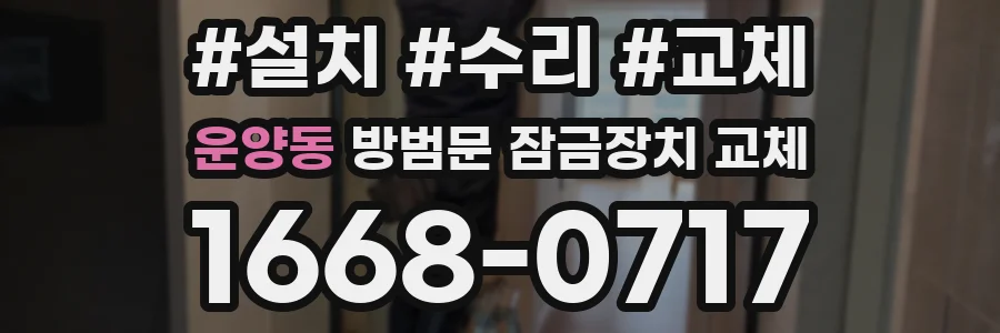 운양동 방범문 잠금장치 교체