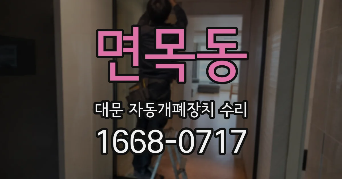 면목동 대문 자동개폐장치 수리