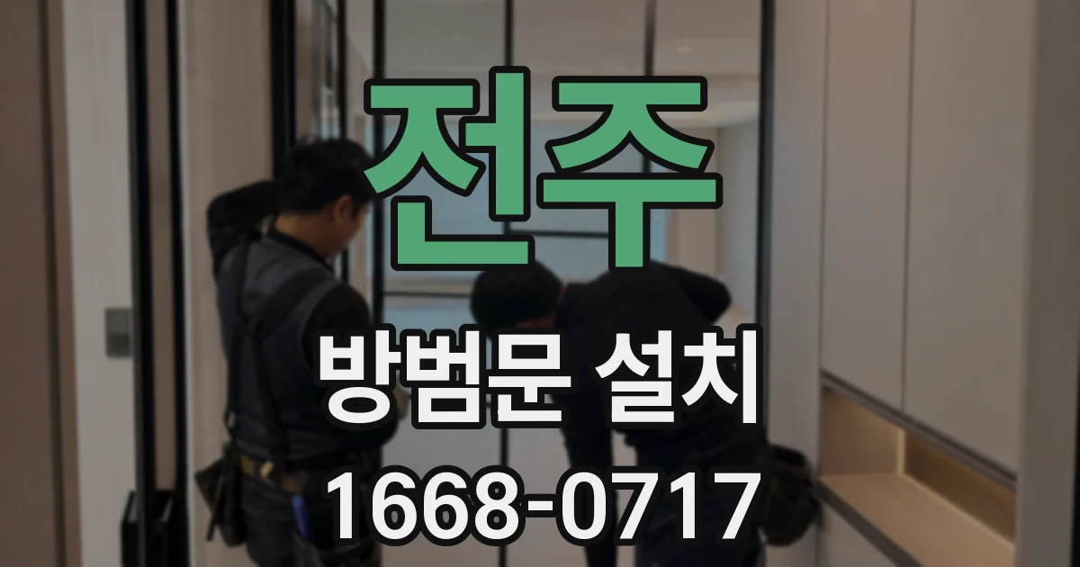 전주 방범문 설치