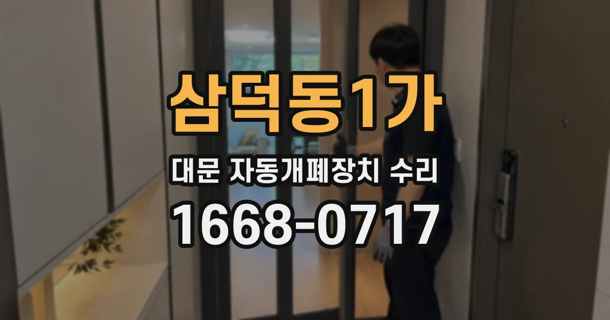 삼덕동1가 대문 자동개폐장치 수리