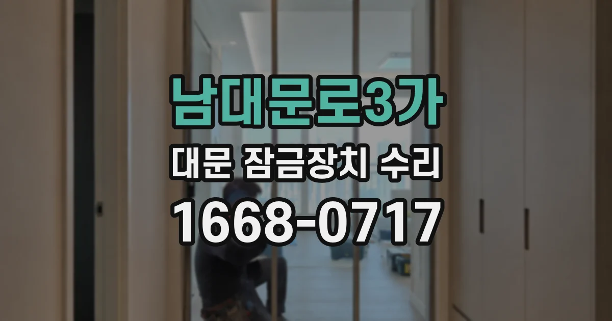 남대문로3가 대문 잠금장치 수리