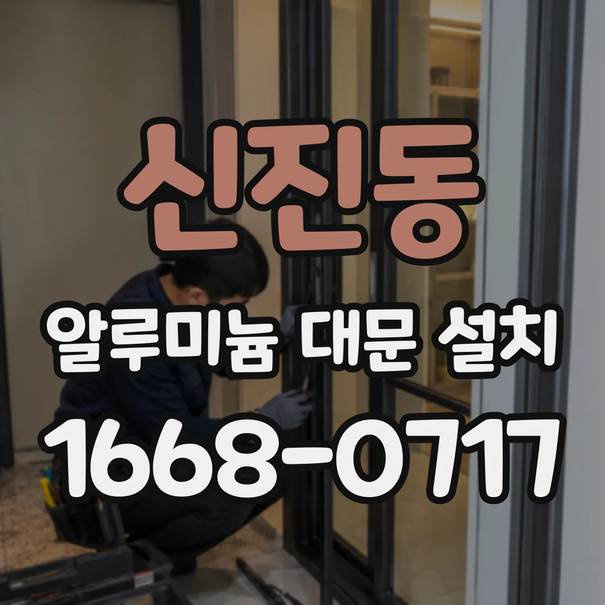 신진동 알루미늄 대문 설치