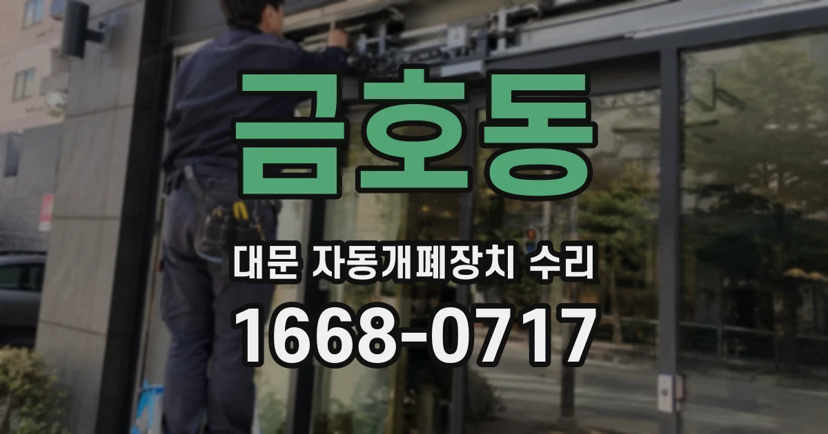 금호동 대문 자동개폐장치 수리