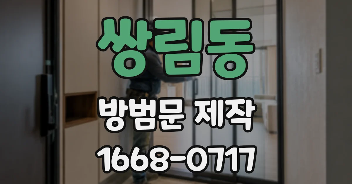 쌍림동 방범문 제작