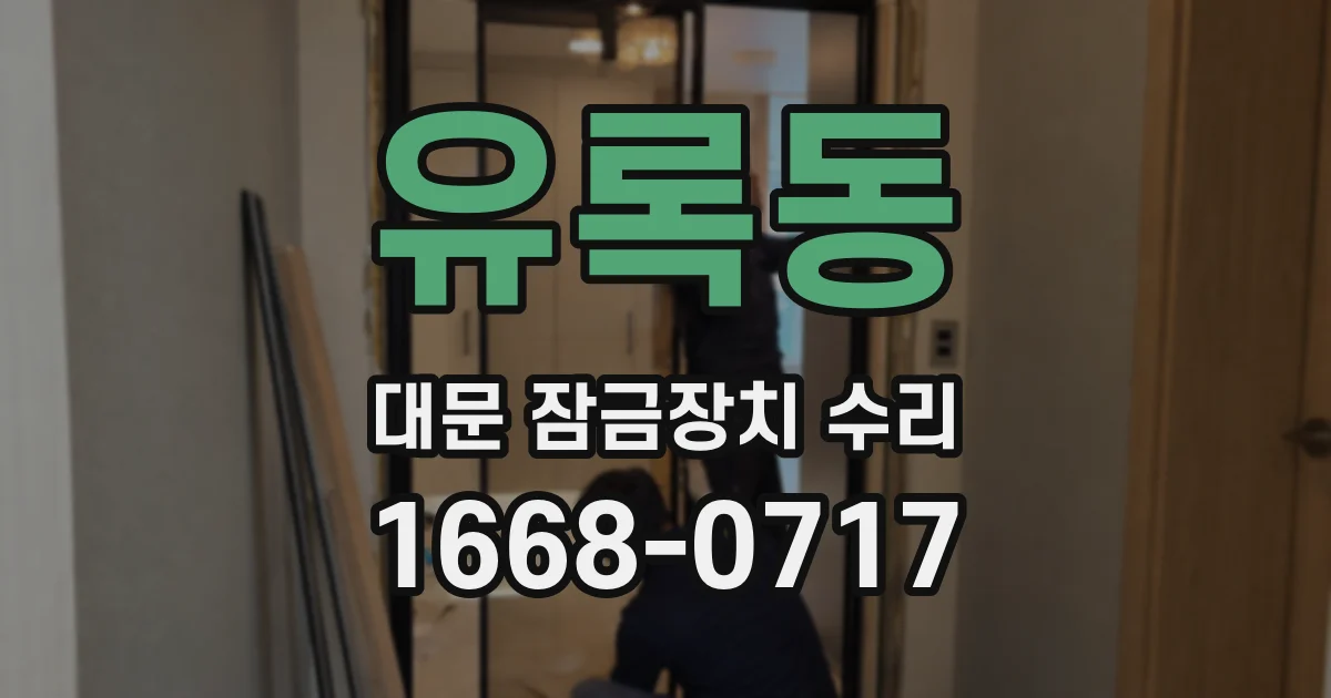 유록동 대문 잠금장치 수리
