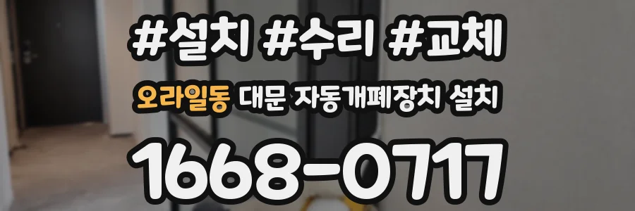 오라일동 대문 자동개폐장치 설치