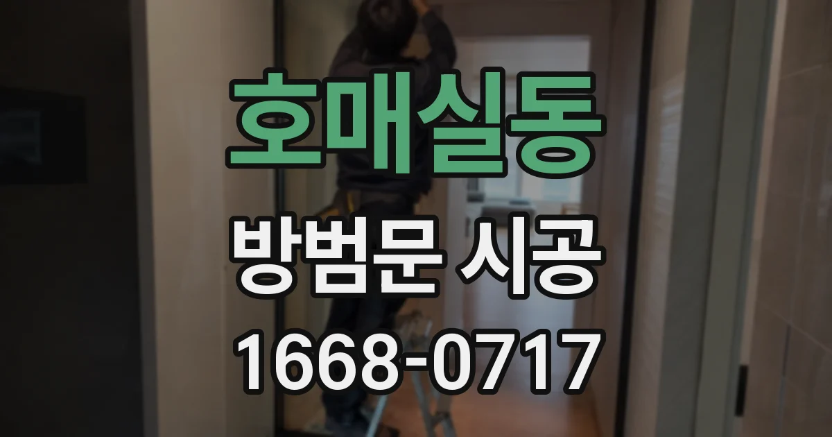 호매실동 방범문 시공