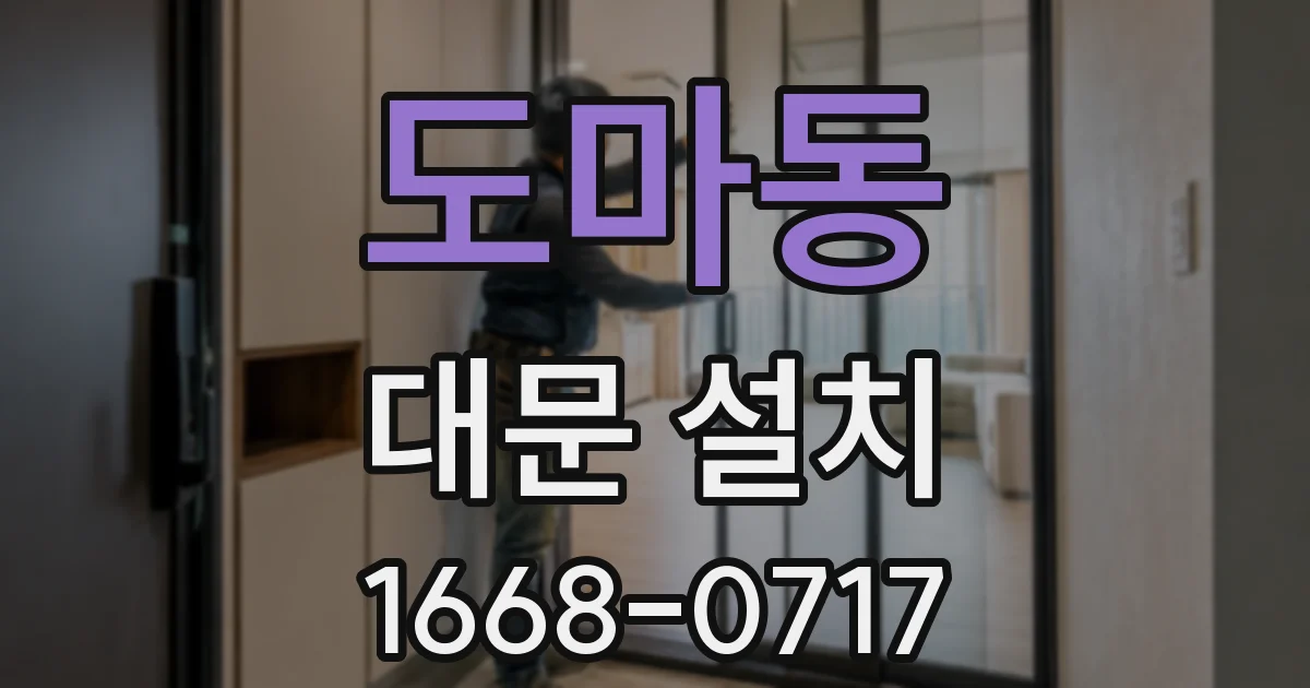 도마동 대문 설치