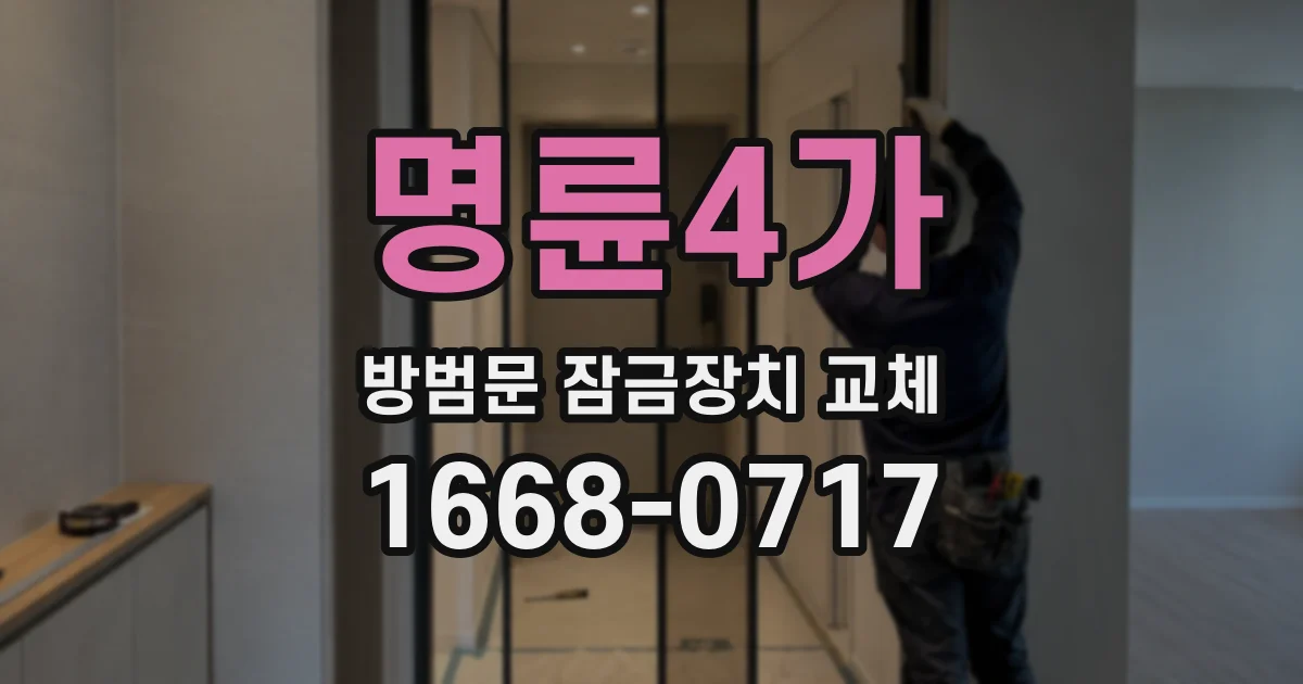 명륜4가 방범문 잠금장치 교체