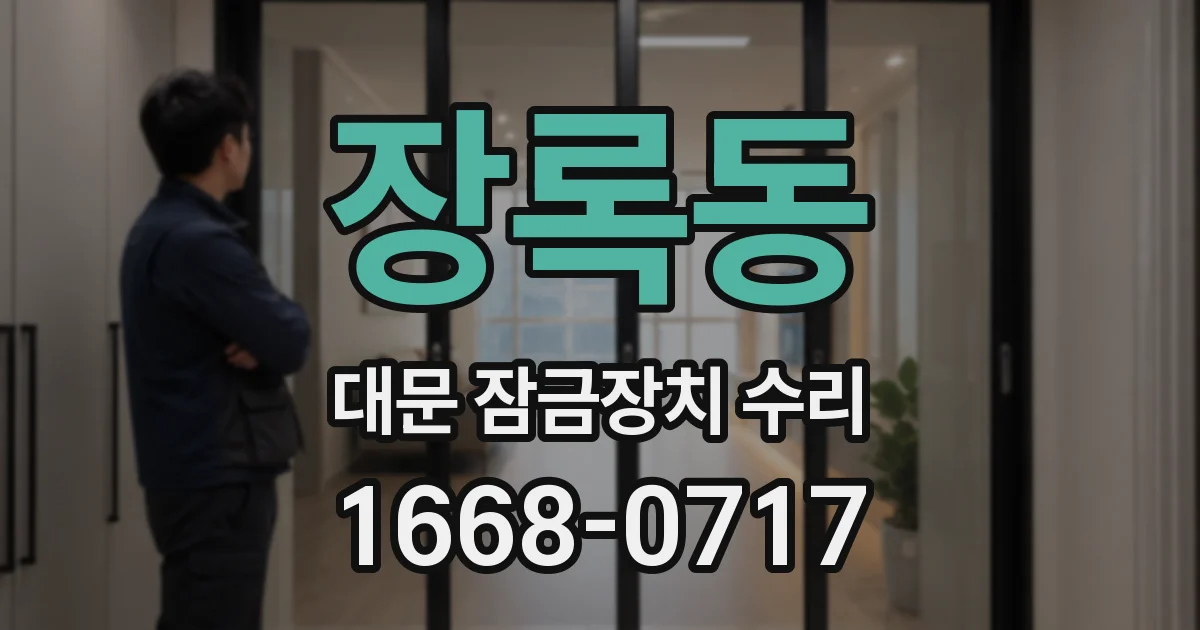 장록동 대문 잠금장치 수리