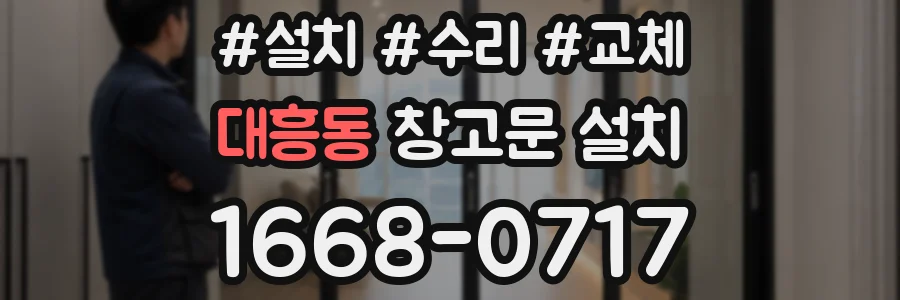 대흥동 창고문 설치