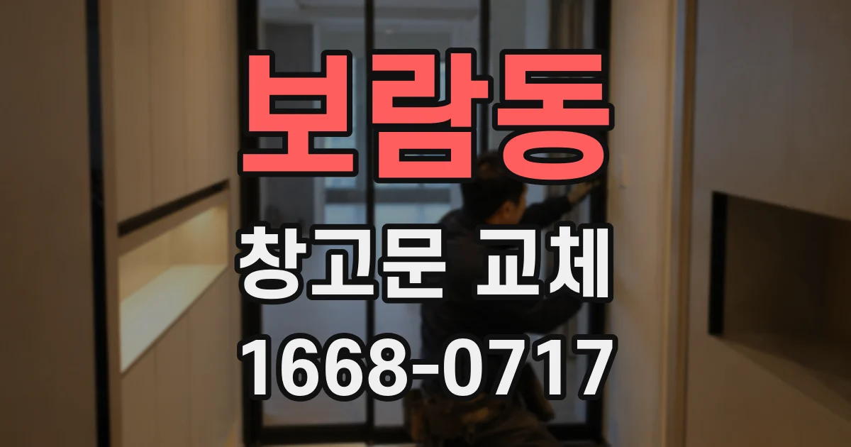 보람동 창고문 교체