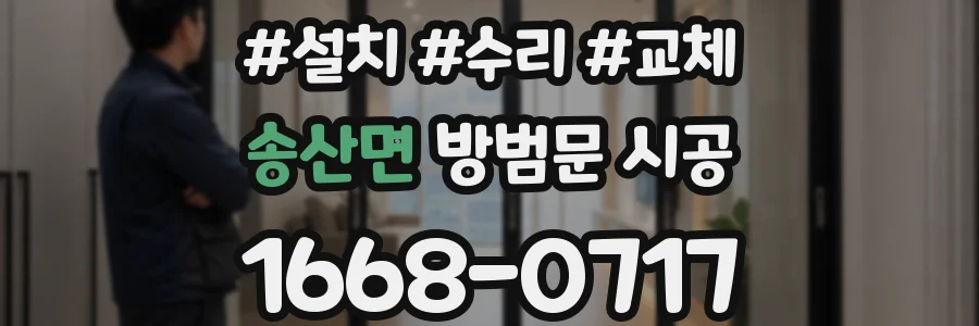 송산면 방범문 시공