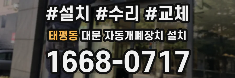 태평동 대문 자동개폐장치 설치