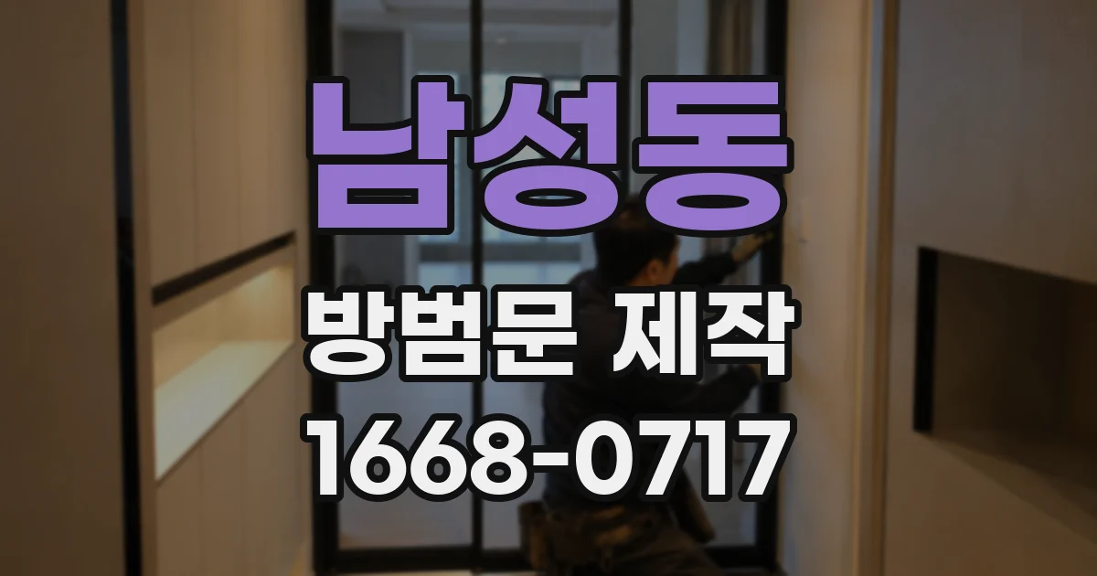 남성동 방범문 제작